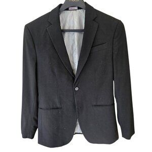 J Ferrar Slim Fit Suit Coat Mens 38R Black 2 Button Jacket Double Vented